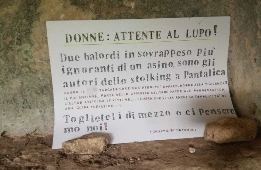  "Donne, attente al lupo!", turiste messe in guardia a Pantalica