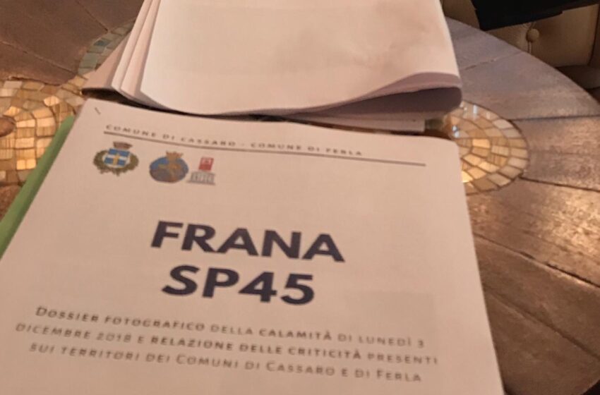  Dopo la frana sulla Sp45, l'impegno di Musumeci: "riapriremo in sicurezza la strada"