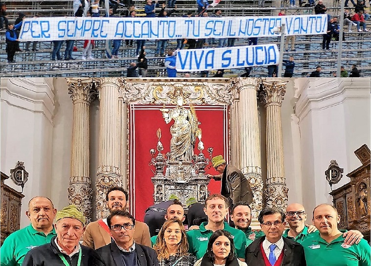  Pallamano Aretusa e tifosi del Siracusa calcio, tutti per Santa Lucia