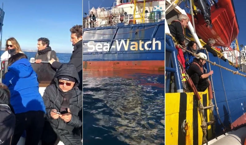  Siracusa. Le prime immagini del blitz sulla Sea Watch: “abbiamo la stessa prospettiva”