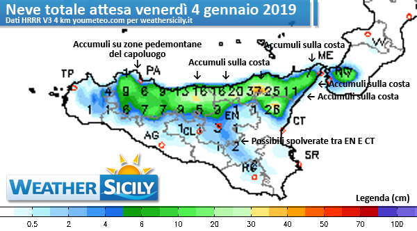  Siracusa nella morsa del freddo artico: minime in picchiata, primi fiocchi a Ferla