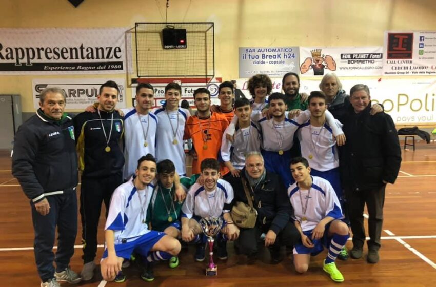  Calcio giovanile: la Rappresentativa provinciale di calcio a 5 è campione regionale per la prima volta nella storia