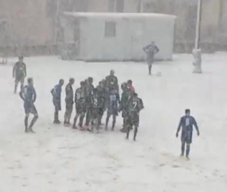  Calcio, Promozione: neve a Sortino, Megara-Ragusa dura soltanto 20 minuti