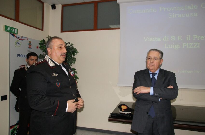  Siracusa. Visita del Prefetto Pizzi al Comando dei Carabinieri: “Collaborazione costante”