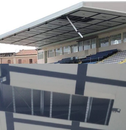  Stadio De Simone, danni in tribuna Siringo per il vento: si attende decisione su rinvio Siracusa-Rieti