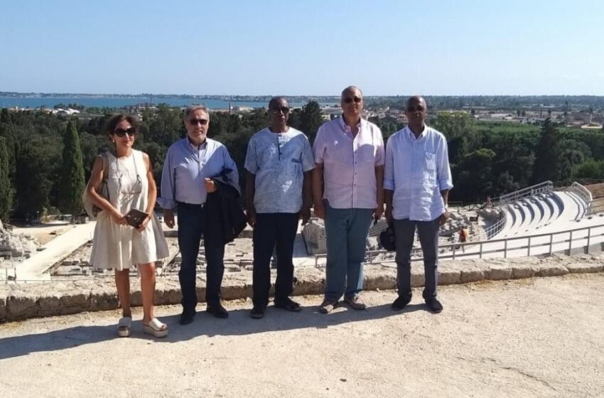 Siracusa. Il presidente della Guinea in visita al parco archeologico della Neapolis