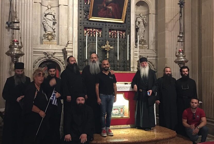  Siracusa. Il vescovo greco-ortodosso Theoklitos in visita alla cappella di Santa Lucia