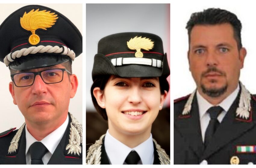  Tre nuovi ufficiali per i Carabinieri del Comando provinciale di Siracusa