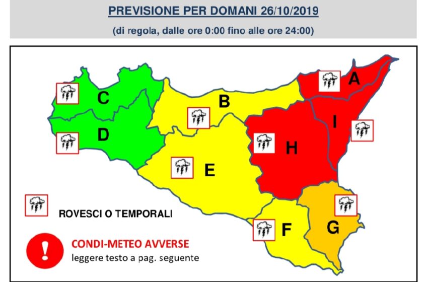  Siracusa. Allerta meteo arancione: riaprono scuole, cimitero e impianti sportivi