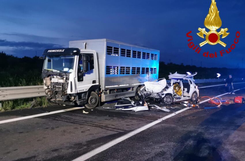  Tragico incidente stradale, tre morti sulla Statale 194: auto contro camion