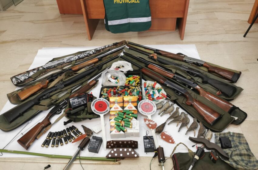  Operazione antibracconaggio: 8 denunciati, sequestrati fucili e munizioni