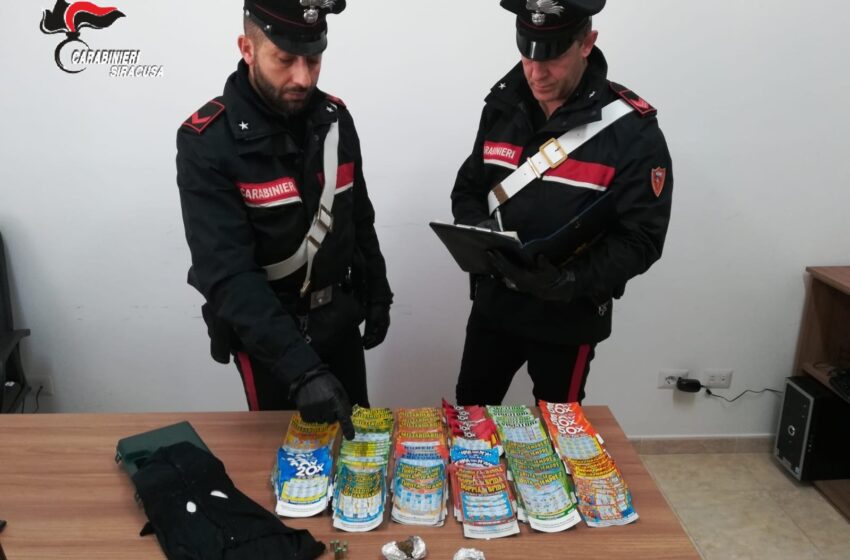  Augusta. Sequestrati 9 grammi di marijuana e 120 gratta e vinci