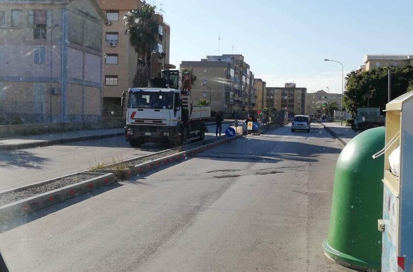 Siracusa. In via Cannizzo cominciati i lavori per lo spartitraffico