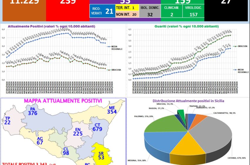  Coronavirus. Siracusa e provincia: le spiegazioni dei numeri in calo, "caricati tutti i dati"