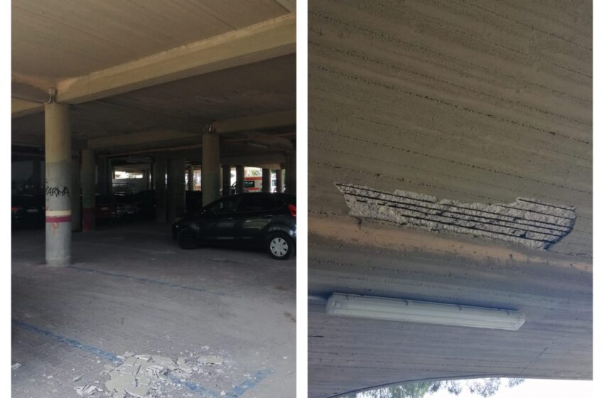  Crollo di calcinacci al parcheggio di Fontane Bianche: domani la messa in sicurezza dell'area