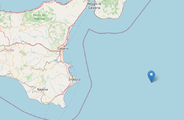  Terremoto in mare: magnitudo 3.4 alle 6.24, epicentro a 100 km da Siracusa