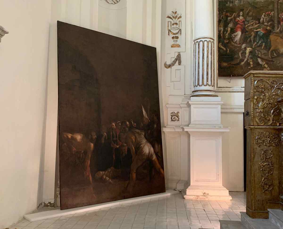 Tableau Sur Toile 'Enterrement De Sainte Lucie' D'après Caravage - Reproduction Décorative - Italie