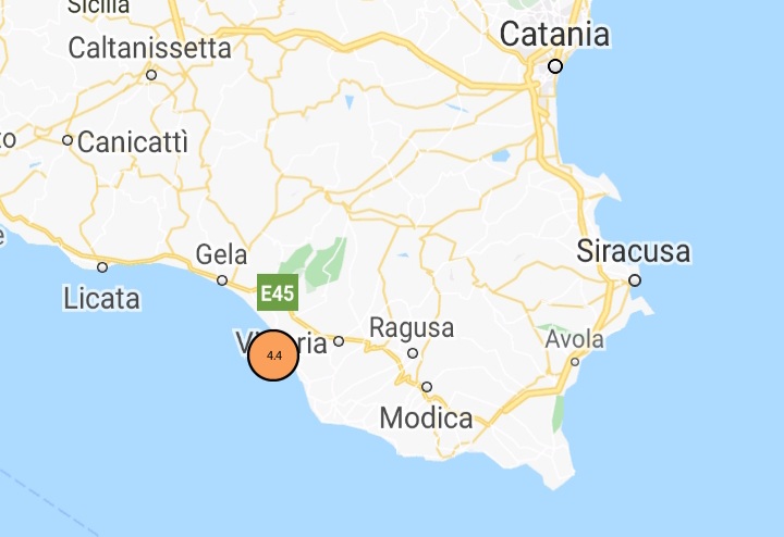  Terremoto nel ragusano, magnitudo 4.4. Trema la terra anche a Siracusa