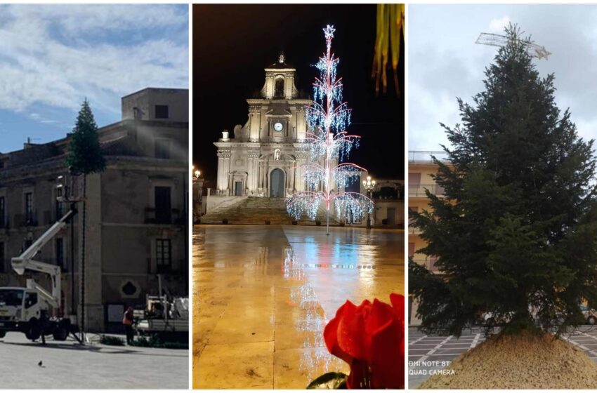  Vero o di luci, ecco gli alberi di Natale nelle piazze delle città siracusane