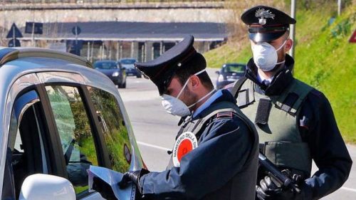 Controlli anticovid e multe, il primo bilancio dei Carabinieri: quasi 500 sanzioni