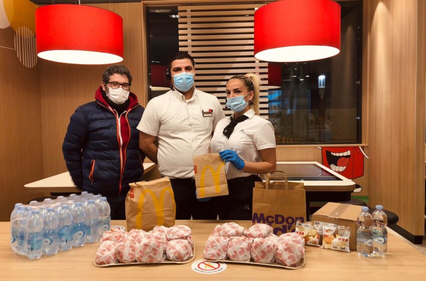  "Sempre aperti a donare", da Mcdonald's Siracusa 100 pasti caldi a settimana per i bisognosi