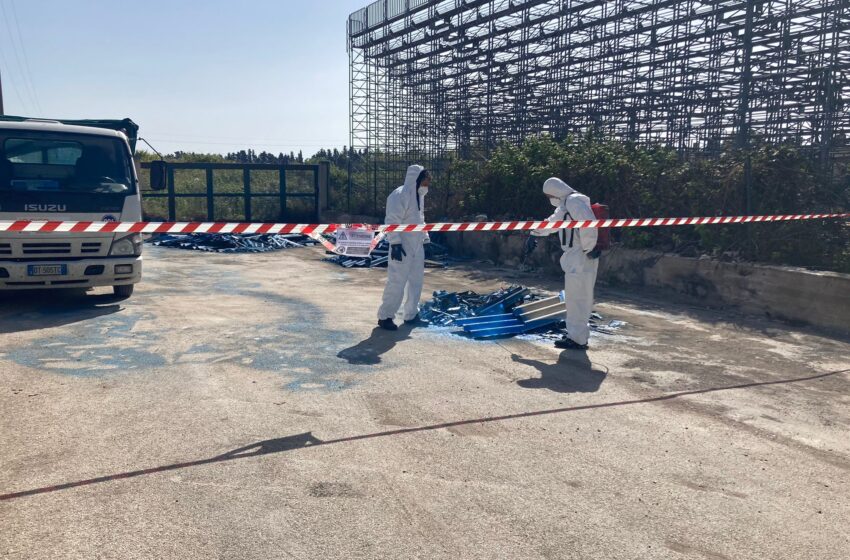  Siracusa. Rimossi oltre 9 quintali di lastre in amianto da via Ascari. "Scellerato abbandono"