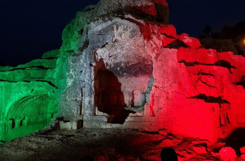  La Tomba di Archimede si colora con il tricolore per la festa della Liberazione