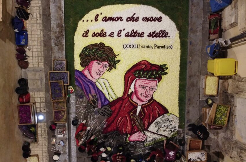  Inaugurata l'Infiorata di Noto: 42esima edizione dedicata a Dante Alighieri