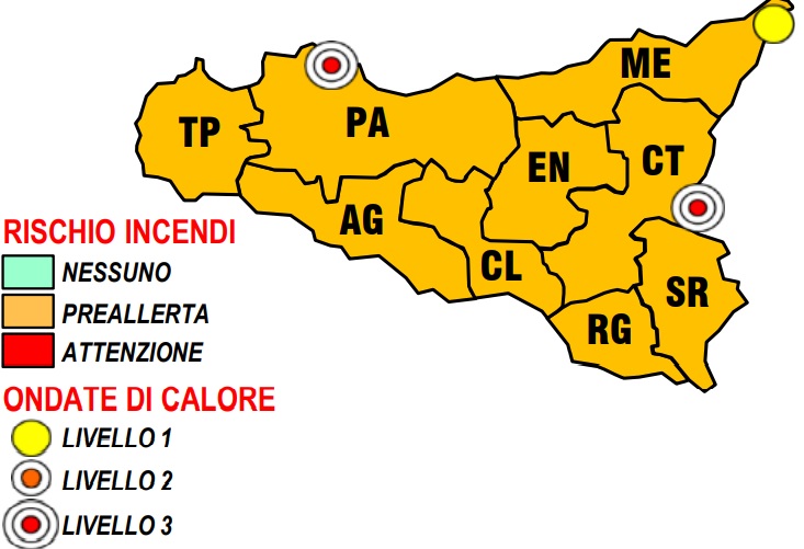  Ondate di calore ed incendi, allerta arancione con rischio medio per la provincia di Siracusa