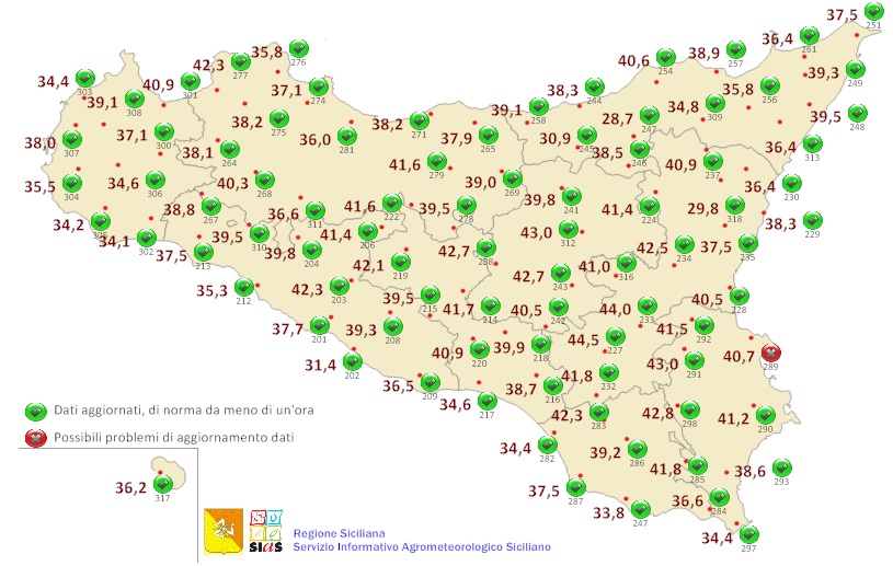  Quanto caldo fa in provincia di Siracusa: 5 città oggi sopra i 40 gradi in attesa del picco