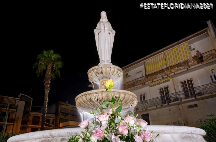  Floridia. Restaurata e illuminata, la fontana del quartiere Villa torna a splendere