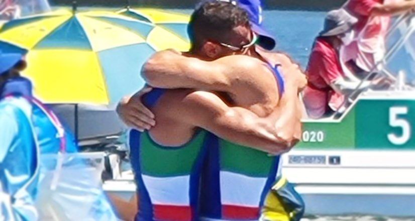  Olimpiadi di Tokyo, Burgo-Beccaro terzi nella finale B del K2 1.000 metri