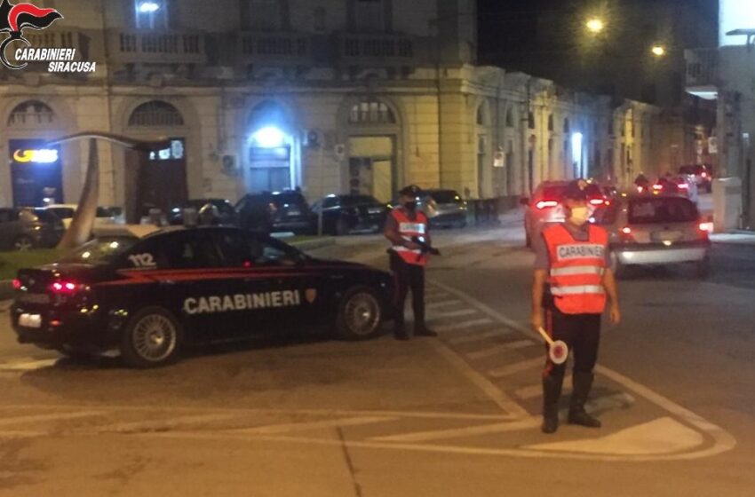  Siracusa, controlli dei Carabinieri: bene sul fronte anti-covid ma quante multe per infrazioni stradali