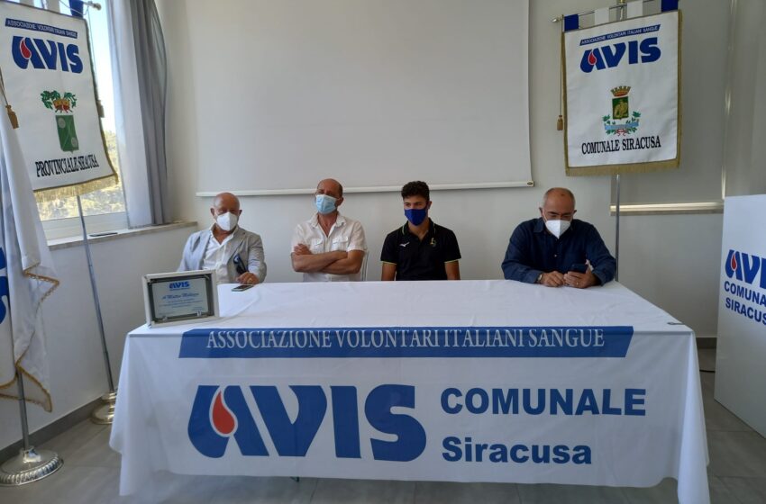  Siracusa. Via alla campagna di donazione Avis con Matteo Melluzzo testimonial