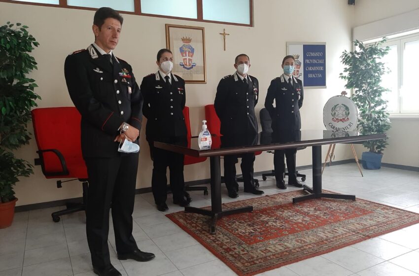  Siracusa. Carabinieri, nuovi ufficiali in provincia. Barecchia: “Lo Stato c’è, denunciate”
