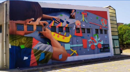  Il muro del Genio, murales di 14 metri sulla perimetrazione dell’Archimede