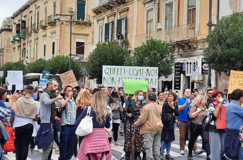  No-green pass: stop ai cortei in Ortigia. Nuove norme del Ministero: solo sit-in e non in centro