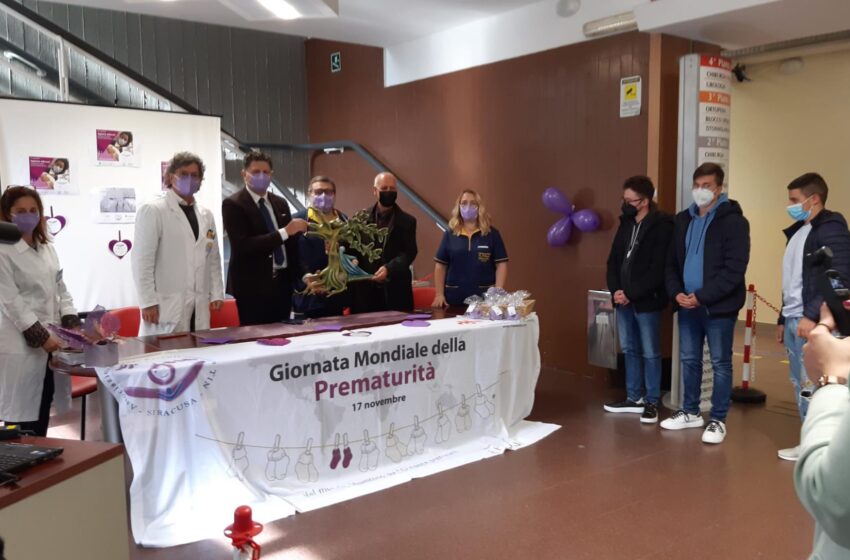  Siracusa. Giornata del Prematuro, cerimonia nell’androne dell’ospedale Umberto I