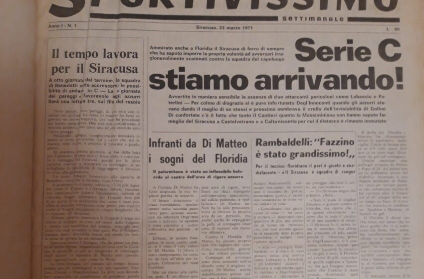 Siracusa. “Ricordando Sportivissimo 50 anni dopo”, appuntamento domani al De Simone
