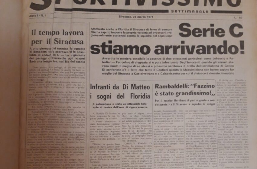  Siracusa. “Ricordando Sportivissimo 50 anni dopo”, appuntamento domani al De Simone