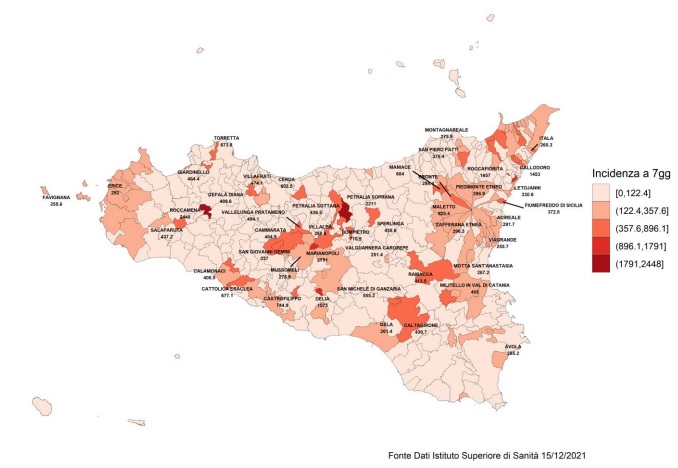  Covid, report settimanale: incidenza in aumento in Sicilia ma in calo nel siracusano
