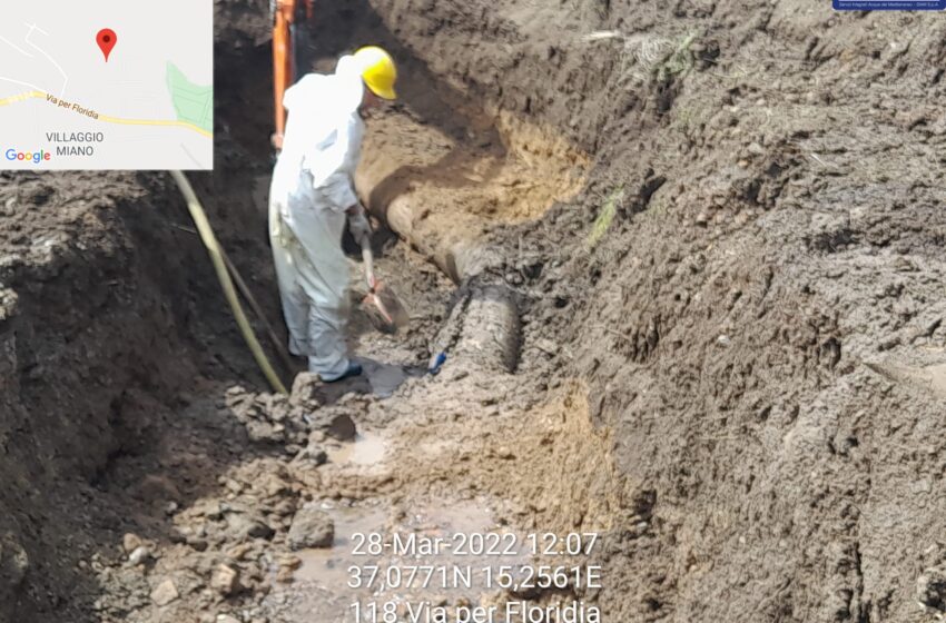 Ortigia e Borgata, possibile riduzione nella pressione idrica: perdita su condotta