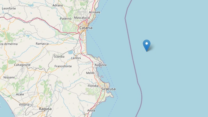  Terremoto alle 3.34, epicentro in mare a 42km da Siracusa: magnitudo 4.2