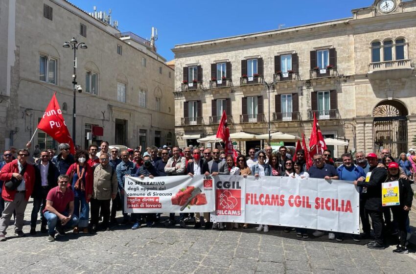  Siracusa. “Clausola sociale nei cambi di appalto”: stamane il sit-in della Cgil