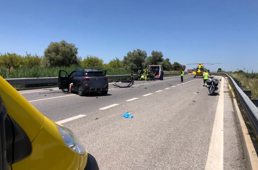  Grave incidente sulla Statale tra Siracusa e Floridia, centauro in elisoccorso al Cannizzaro