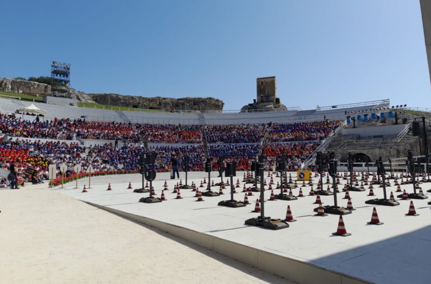  Il colpo d’occhio del teatro greco di Siracusa: 2.500 studenti per Icaro Junior