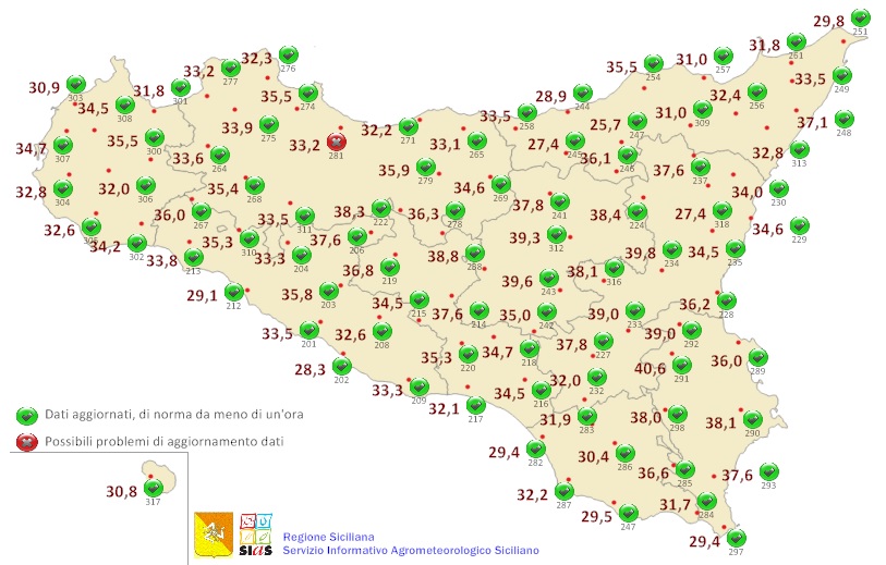  Temperature, la provincia di Siracusa subito la più calda in Sicilia: superati i 40° C