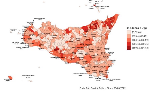  Covid, analisi settimanale: continua la frenata dei contagi in Sicilia, a Siracusa -33,54%