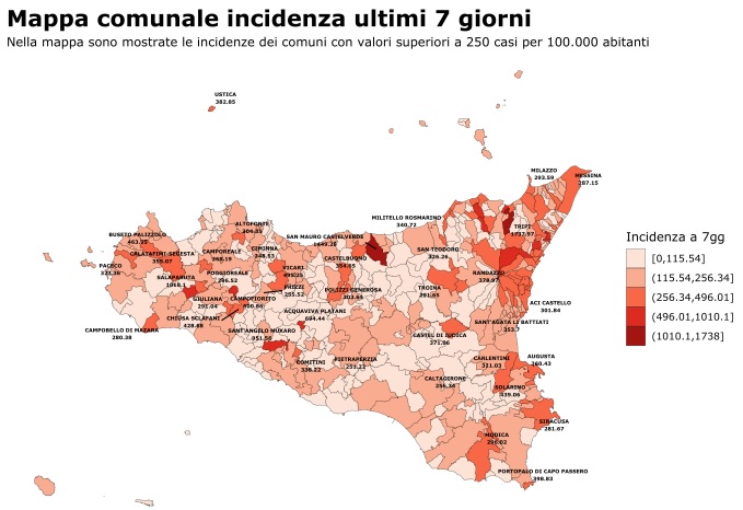 Covid in Sicilia, il report settimanale: curva epidemica in rialzo. Ma Siracusa fa -4,4%