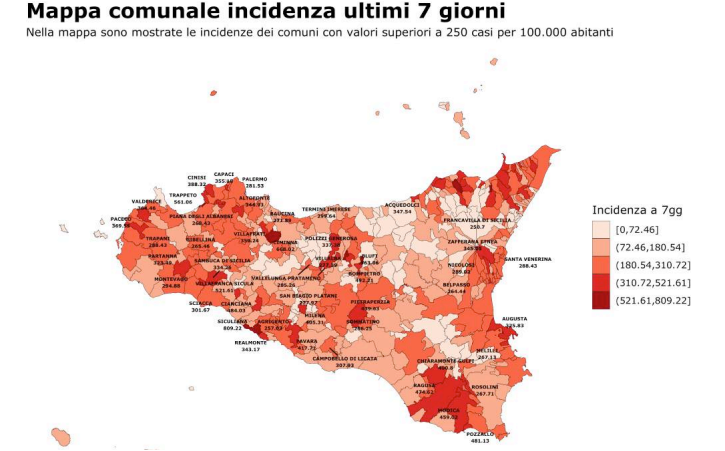  Covid in aumento in Sicilia: +32,1% in provincia di Siracusa in una settimana